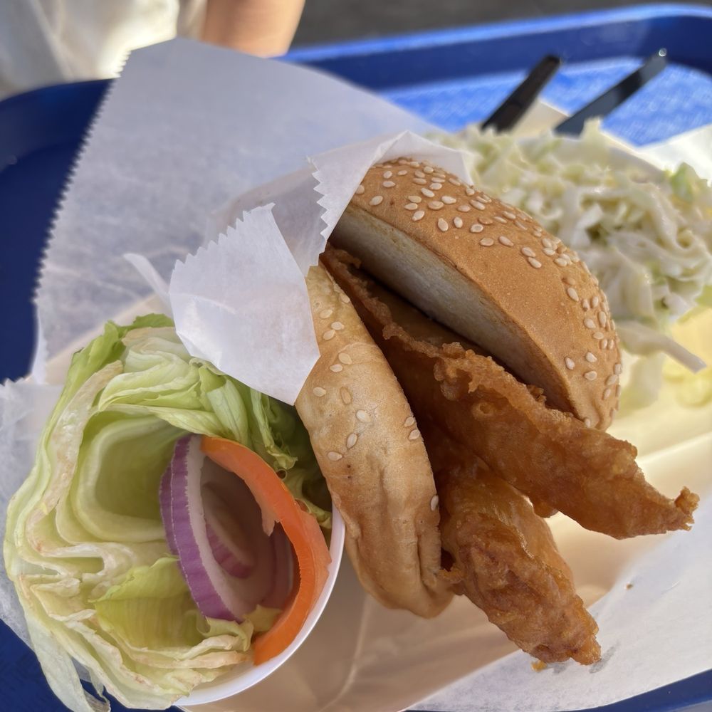 Harbor Fish & Chips - Fish sammie. Deb loved it. - Fish & Chips Near Me - Oceanside, California Harbor Fish & Chips - Fish sammie. Deb loved it. - Fish & Chips Near Me - Oceanside, California