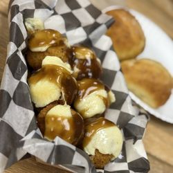 Salty Bread Pizza Cafe - Homemade Tater Tots poutine style!!!