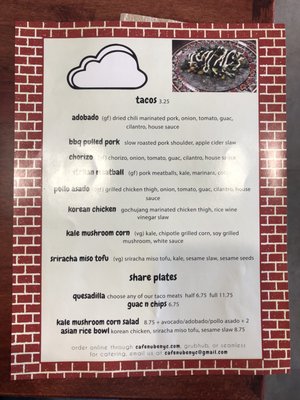 Menu photo 2 Cafe Nube Brooklyn, NY