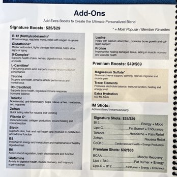 Restore Hyper Wellness - Add-ons to your drip - IV Hydration Near Me - Chandler, Arizona