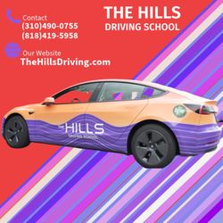The Hills Driving School - License # E0001. We are the first licensed driving school in California under the new electronic system.