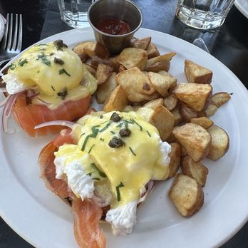 La Bocca Restaurant - Smoked salmon Benny - Mediterranean Near Me - Whistler, British Columbia