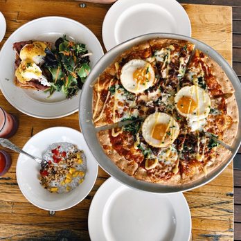 Industry Kitchen - Breakfast pizza, Industry Benedict, Yogurt bowl. - American Near Me - New York, New York Industry Kitchen - Breakfast pizza, Industry Benedict, Yogurt bowl. - American Near Me - New York, New York