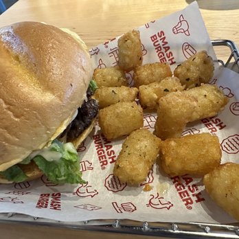 Smashburger - BACON SMASH BURGER and SMASH TOTS - Burgers Near Me - Peoria, Arizona Smashburger - BACON SMASH BURGER and SMASH TOTS - Burgers Near Me - Peoria, Arizona