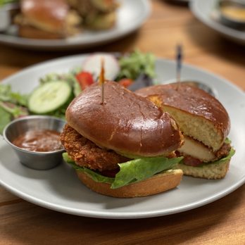 Prince Tea House - katsu chicken brioche w/ side of salad - Desserts Near Me - Forest Hills, New York Prince Tea House - katsu chicken brioche w/ side of salad - Desserts Near Me - Forest Hills, New York