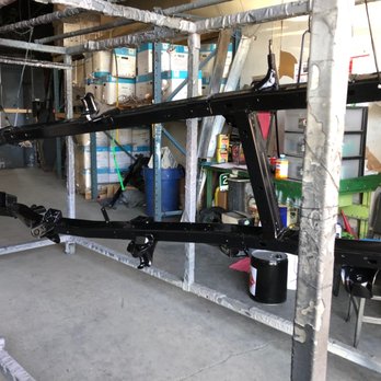 Beach Cities Powder Coating - Truck frame after sand blast, primer and semi gloss black powder coat. - Powder Coating Near Me - Gardena, California