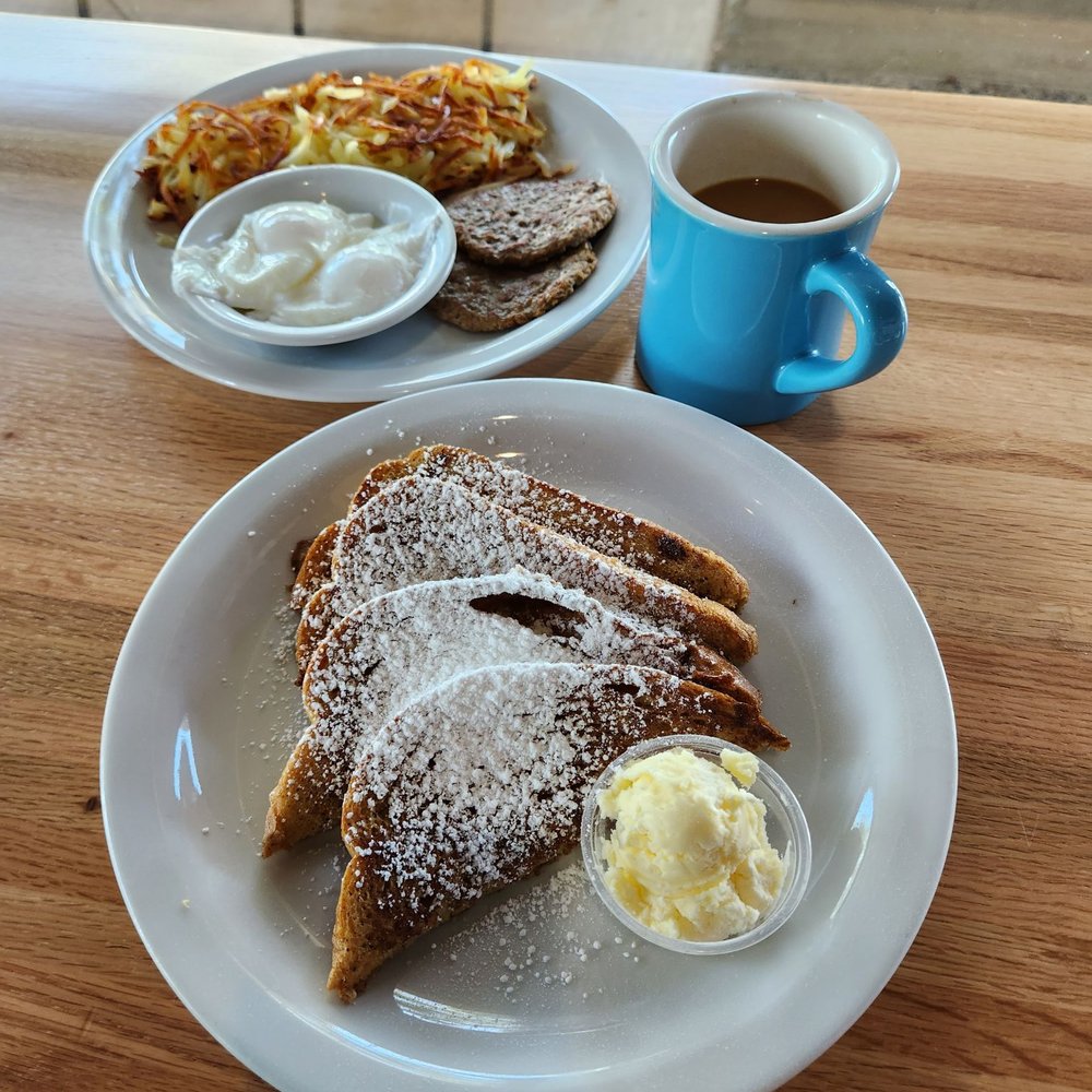 Batter Up Pancakes - The Home Plate with turkey sausage and French Toast - Pancakes Near Me - Clovis, California Batter Up Pancakes - The Home Plate with turkey sausage and French Toast - Pancakes Near Me - Clovis, California