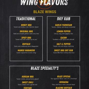 Blaze Wings - Chicken Wings Near Me - Sonora, California