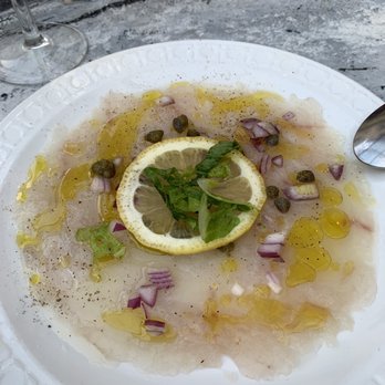 Caffe Macaroni - Halibut carpaccio - amazing, perfect appetizer - Italian Near Me - San Francisco, California