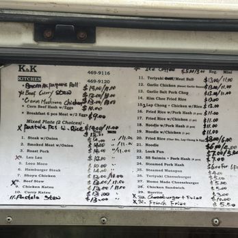K & K Kitchen - Menu - Food Trucks Near Me - Honolulu, Hawaii K & K Kitchen - Menu - Food Trucks Near Me - Honolulu, Hawaii
