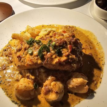 Epic Chophouse - Shrimp and grits with salmon - Seafood Near Me - Greensboro, North Carolina Epic Chophouse - Shrimp and grits with salmon - Seafood Near Me - Greensboro, North Carolina