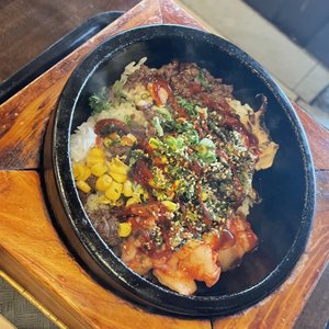 Photo of Mr bibi - Oceanside, CA, United States. Stone bibimbap with my choice of meat and veggies.