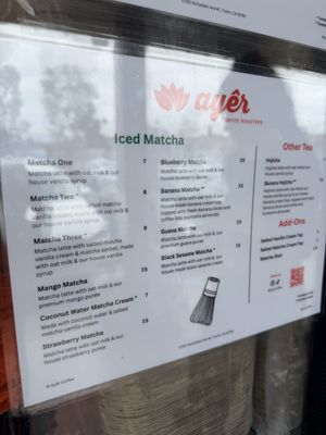 Menu photo 1 Ayer Coffee Tustin, CA