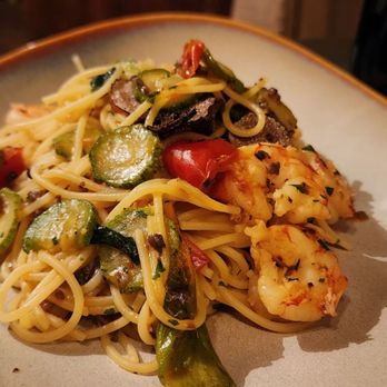 Trattoria NapoLeone - Spaghetti with zucchini truffles and shrimp - Italian Near Me - Florence, FI Trattoria NapoLeone - Spaghetti with zucchini truffles and shrimp - Italian Near Me - Florence, FI