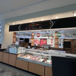 Butcher halal meat counter