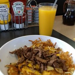 Waffle House - Excelsior Springs - Cheese steak melt hash brown bowl