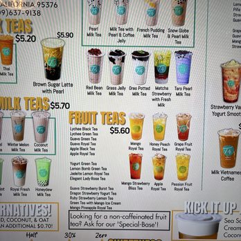 T4 Tracy - Menu - Bubble Tea Near Me - Tracy, California