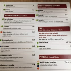 Pyra Bar Jeżyce - English menu #2