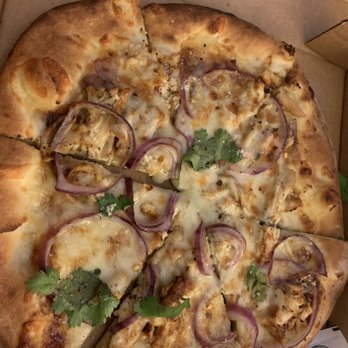 Pizza Hyena - BBQ Chicken topped with red onions and cilantro - Pizza Near Me - Surfside Beach, South Carolina Pizza Hyena - BBQ Chicken topped with red onions and cilantro - Pizza Near Me - Surfside Beach, South Carolina