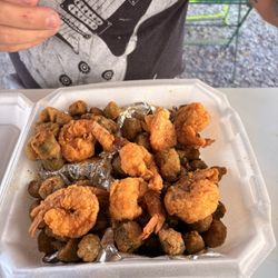 Palmer’s Eatery - Fried shrimp and okra