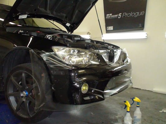 Photo of Omega Werks - Pleasanton, CA, US. L-Tuned IS300 getting clear-bra-ed