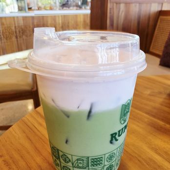 Rumi Coffee - Rose matcha with rose foam - Coffee & Tea Near Me - Fresno, California