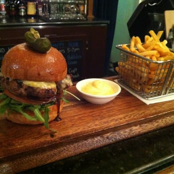 The Alliance Hotel - Burger and Fries from the bar menu. Pretty damn good! - Pubs Near Me - Spring Hill, QLD