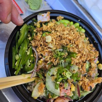 Poke Me - The small is still a lot of food packed in there! $15.99 - Poke Near Me - Rancho Palos Verdes, California