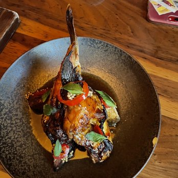 Uchi Dallas - hamachi kama: yellowtail collar, fresno caramel, ponzu - Japanese Near Me - Dallas, Texas Uchi Dallas - hamachi kama: yellowtail collar, fresno caramel, ponzu - Japanese Near Me - Dallas, Texas