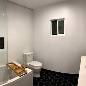 Structura Remodeling - Panoramic view of the bathroom after it was completed! Much more open and spacious. - General Contractors Near Me - Los Angeles, California
