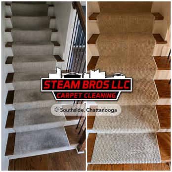 Steam Bros - Steam Bros LLC, Carpet Cleaning got these stairs back to beautiful in a rental after a move out in Chattanooga, Tn. - Carpet Cleaning Near Me - ROSSVILLE , Georgia Steam Bros - Steam Bros LLC, Carpet Cleaning got these stairs back to beautiful in a rental after a move out in Chattanooga, Tn. - Carpet Cleaning Near Me - ROSSVILLE , Georgia