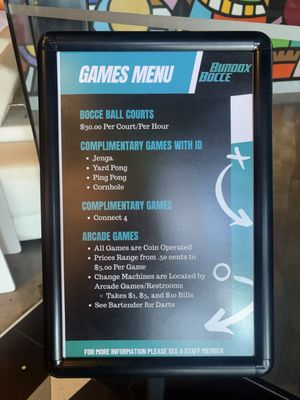 Menu photo 2 Bundox Bocce Reno, NV