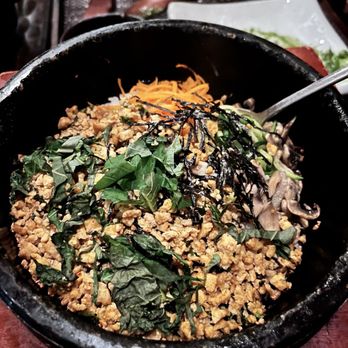 HanGawi - Tofu Bibimbap with Sesame Leaves - Vegetarian Near Me - New York, New York HanGawi - Tofu Bibimbap with Sesame Leaves - Vegetarian Near Me - New York, New York