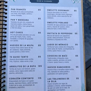Rosemary Cocina Dulce - Menu - Breakfast & Brunch Near Me - Guanajuato, GUA
