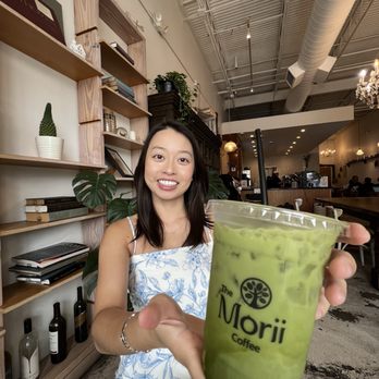 The Morii Coffee - Iced Matcha Latte with Oat Milk ($6.25) - Cafes Near Me - Houston, Texas The Morii Coffee - Iced Matcha Latte with Oat Milk ($6.25) - Cafes Near Me - Houston, Texas