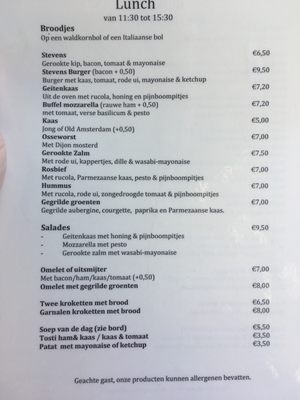 Menu photo 5 Café Stevens Amsterdam, NH