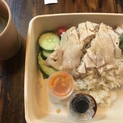 Poached chicken over rice @ Hainan Jones
