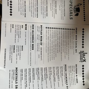 Jack Rabbit - Drink menu - Bars Near Me - Buffalo, New York