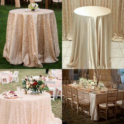 South Party Rental - Sequins & Satin table cloth