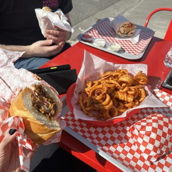 Nyc Chop Cheese - NYC Chopped Cheese and curly fries - Cheese Shops Near Me - Long Beach, California