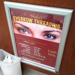 Neelu's Eyebrow Threading - Price list