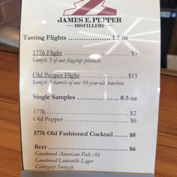James E Pepper Distillery - Bar Menu - Distilleries Near Me - Lexington, Kentucky James E Pepper Distillery - Bar Menu - Distilleries Near Me - Lexington, Kentucky