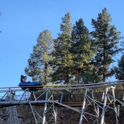 Screaming Eagle Mountain Coaster at Ruidoso Winter Park - At the end