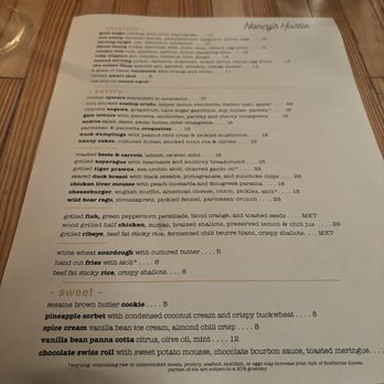Nancy's Hustle - Menu - New American Near Me - Houston, Texas Nancy's Hustle - Menu - New American Near Me - Houston, Texas