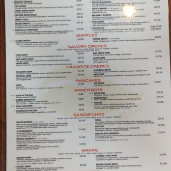 The Grain Cafe - Menu - Pizza Near Me - Redondo Beach, California