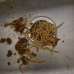 Spaghetti bolognese. My apologies to the guys at the sewage treatment plant. Spaghetti bolognese. My apologies to the guys at the sewage treatment plant.