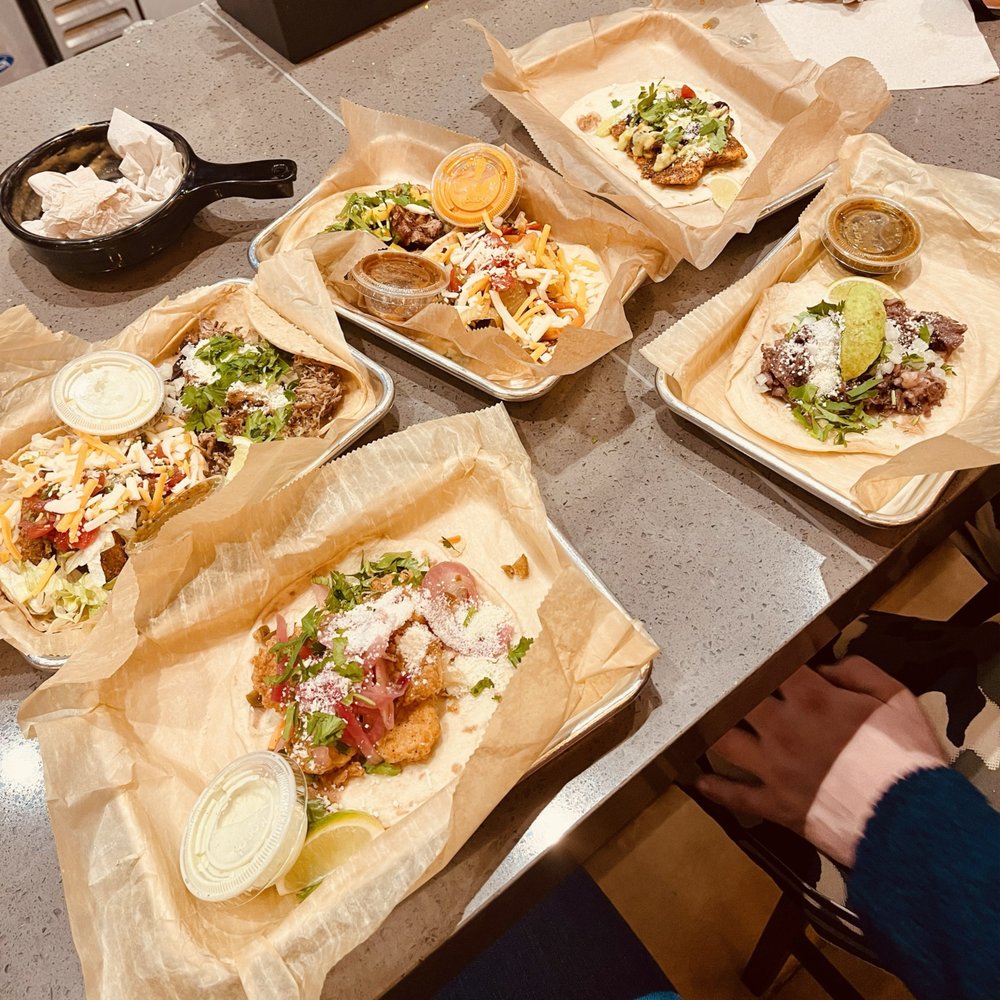 Torchy's Tacos - Baja Shrimp, Democrat, Fried Avocado, Salmon, Green Chili - Tacos Near Me - Wake Forest, North Carolina Torchy's Tacos - Baja Shrimp, Democrat, Fried Avocado, Salmon, Green Chili - Tacos Near Me - Wake Forest, North Carolina