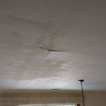 Water Pouring Through Ceiling After Temperature Doctor S Attic