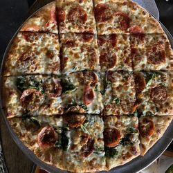 Half Watson and half pepperoni