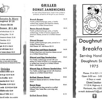 Doughnut Cupboard - Menu - Bakeries Near Me - Florissant, Missouri